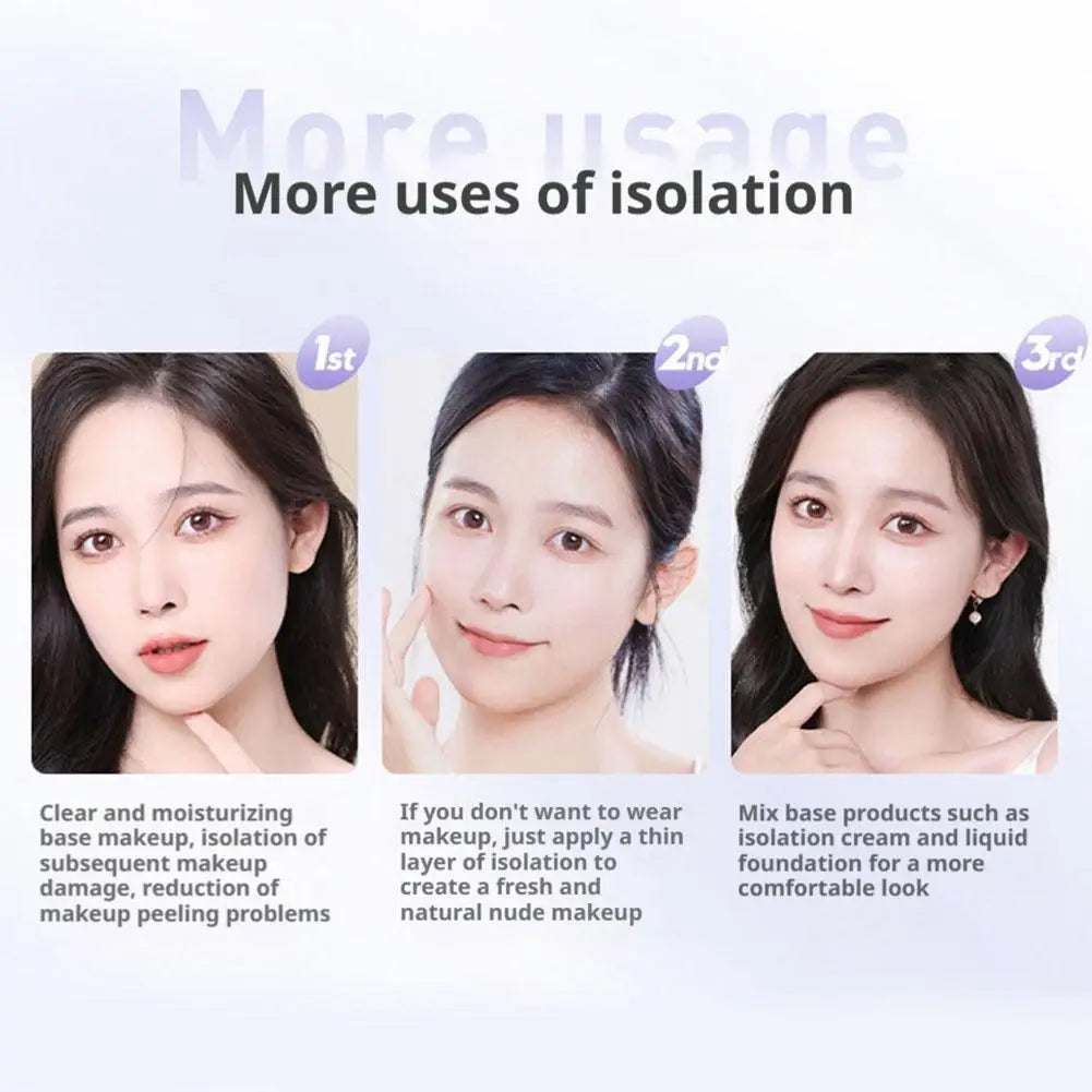 novo Natural Whitening Oil-control Invisible Makeup Primer Soft Light Isolation Cream Brightening Skin Tone Flawless Base Makeup