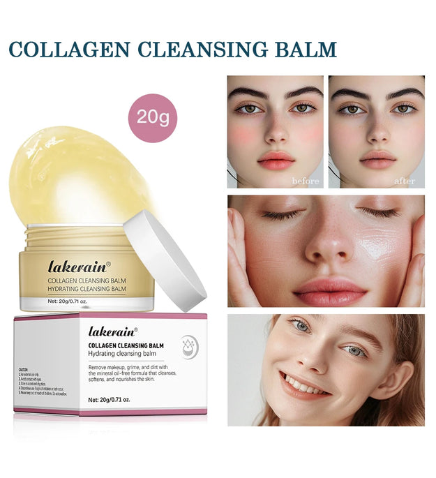 Rose Flavor Collagen Cleansing Balm Nourishing Cream Makeup Remover Mild Non-irritating Moisturizing Non-greasy Cleansing Balm