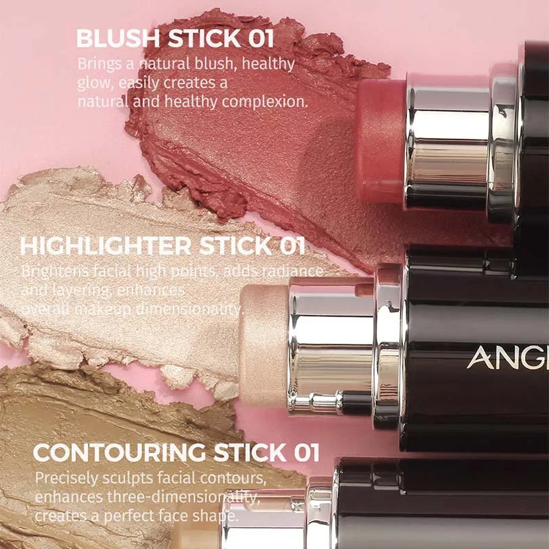 Highlighter Contouring Stick Blush Makeup Concealer Natural Brighten Face Bronzer Shading Stick glitter Highlighter Rubor Rouge