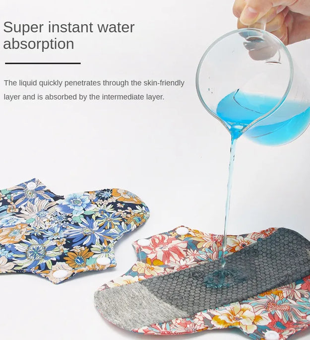 18x18cm Cotton Reusable Menstrual Pads Colored Cotton Washable Sanitary Napkin Menstrual Ecological Cloth Nursing Pads