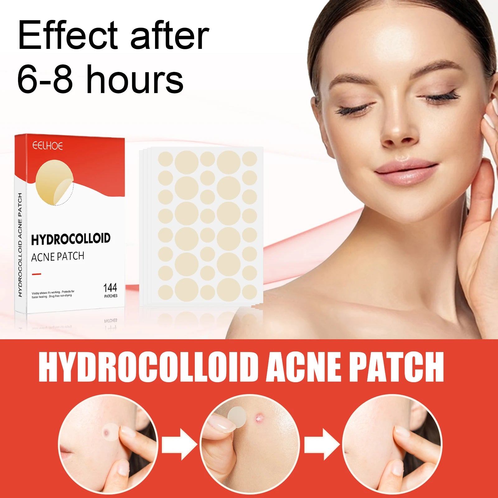 Hydrocolloid Acne Patches 2 Sizes Invisible Makeup-Friendly Pore Care Acne Pimple Patch Breathable for Comedones Treatment - BlissFully