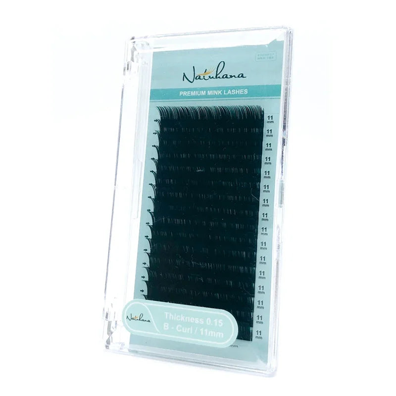NATUHANA Personal False Eyelashes, Natural PBT Eyelash Extension, Synthetic Eyelashes, Cosmetic Supplies, B, C,D, Curl Eyelashes