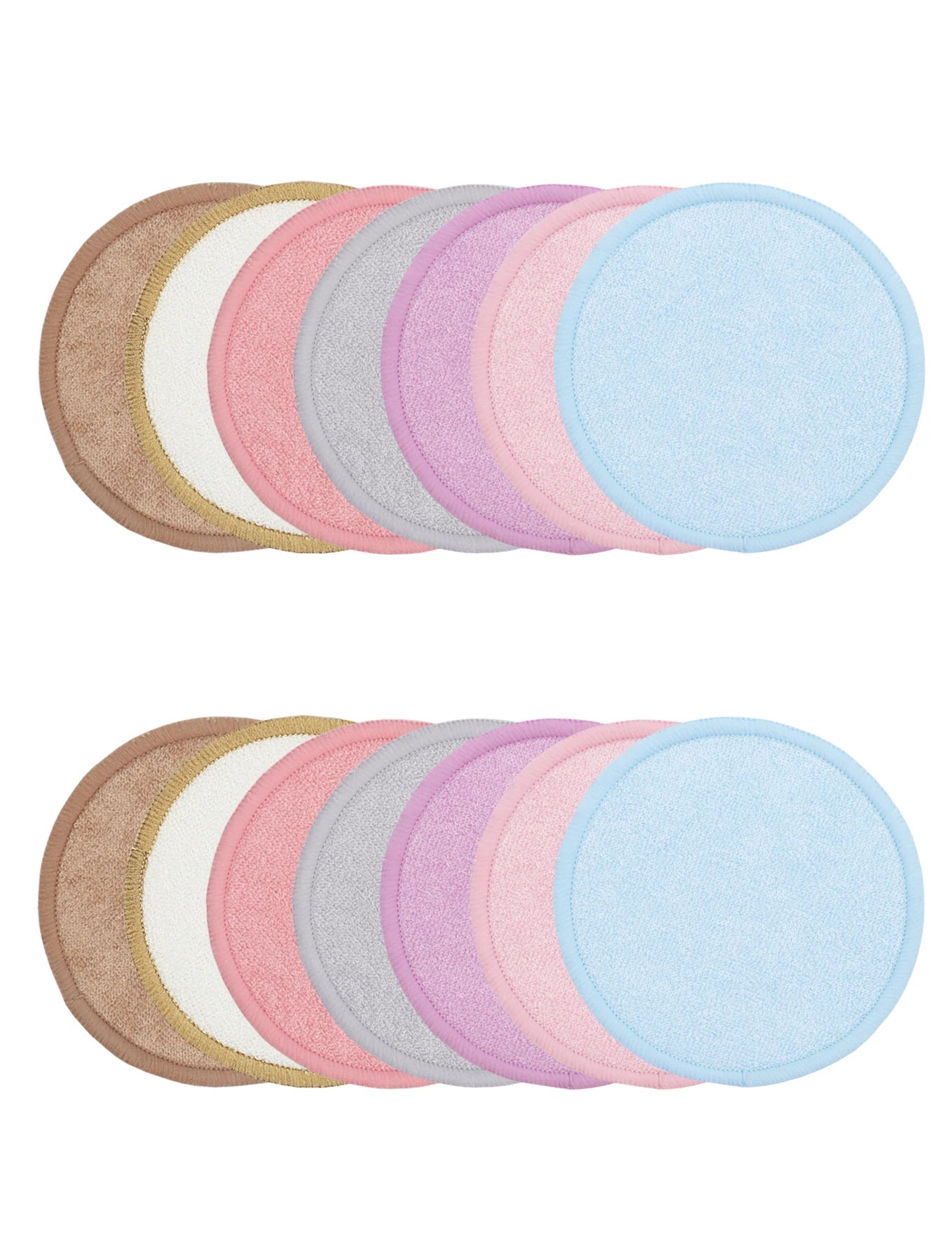 Bamboo Fiber Makeup Remover Pads 7/14/21/28 Pieces, 7-Day Mass Sale Soft Reusable Cotton Makeup Remover Pads for Face Cleanser