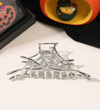 1Pcs Halloween Black Spider Hair Claw Clips with Pearl Charm Design,Metal Gothic Punk Hair Clips Strong Hold Hair Accessories - BlissFully