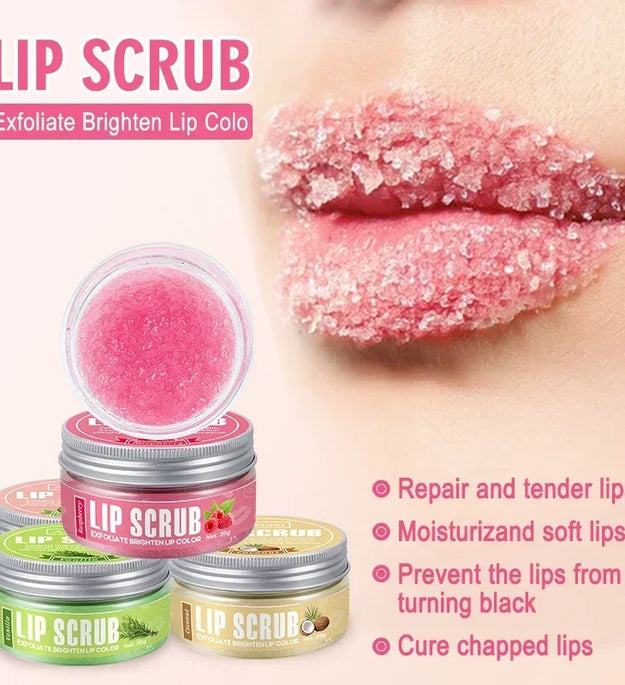 Lip scrub 30g raspberry vanilla coconut watermelon lip brighten exfoliating lip moisturizing gift for women