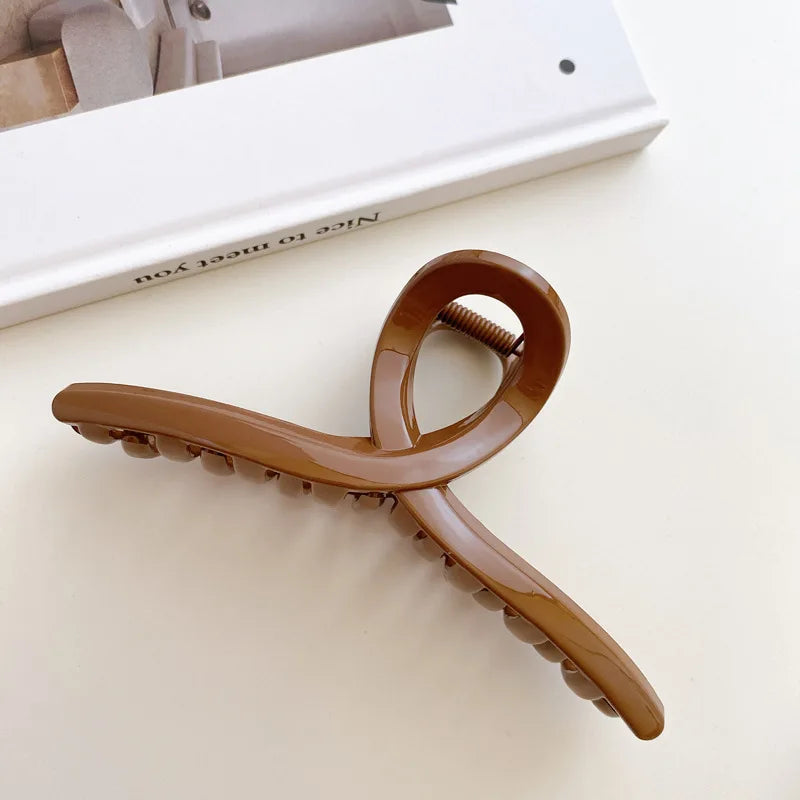 Fashion Elegant Gold Color S-shaped Metal Hairpins Hair Claw For Women Girls Korean Hair Clips Ponytail Clip Hair Accessories