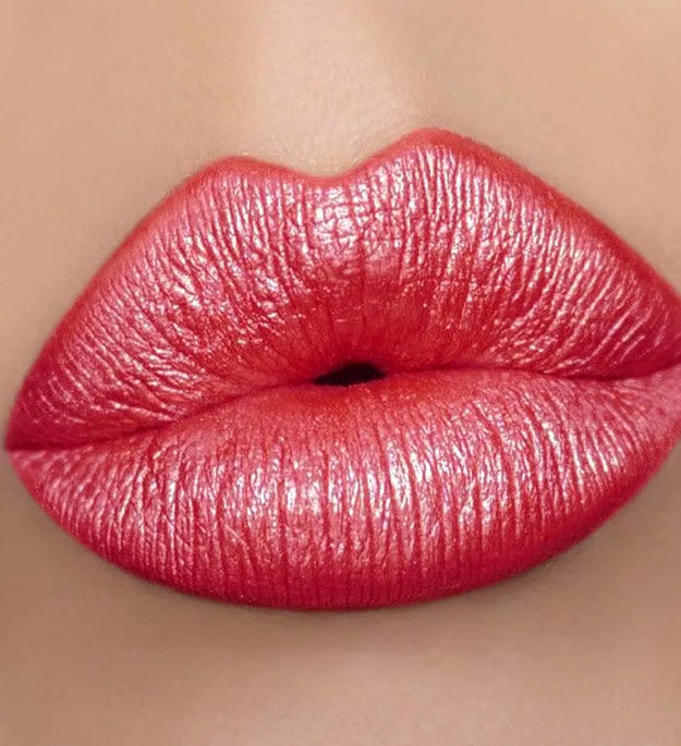 Red Metallic Lipstick Longlasting Glitter Lip Glaze  Waterproof Lips Makeup Moisturize Luminous liptint Shimmer Shiny Lipgloss