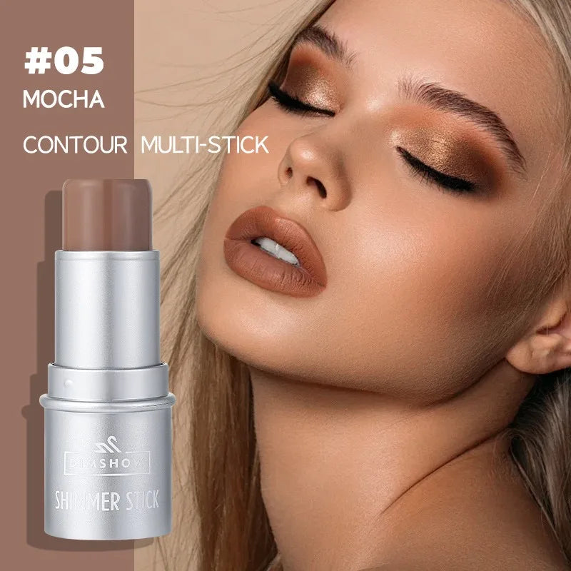Face Brown Contouring Bronzer Stick Multifunctional Highlighter Blush Silkworm Brightening Sculpt Facial Outline Shadow Cosmetic