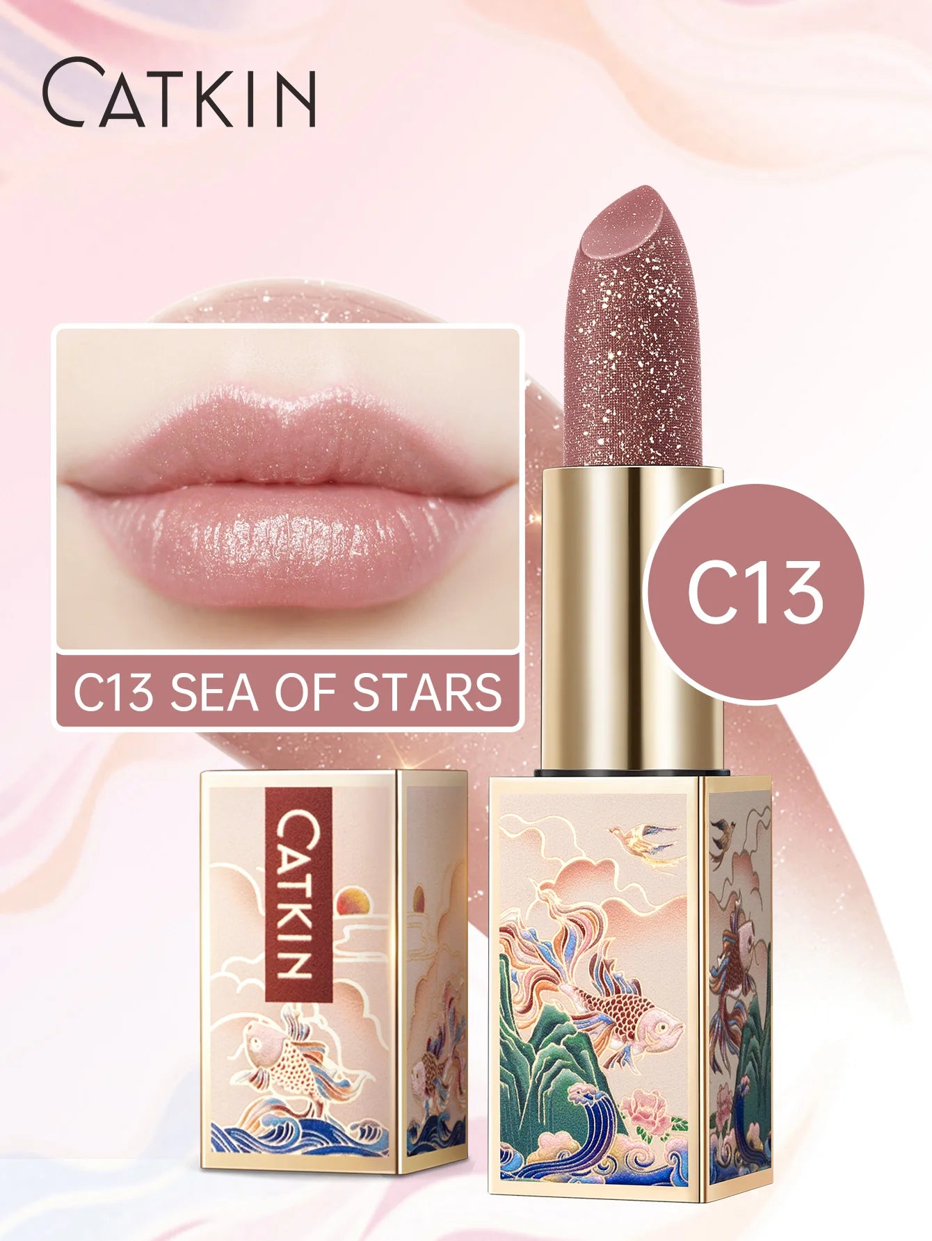 CATKIN SPARKLING LIP BALM MOONLIGHT COLOR-CHANGING LIP STICK - NEW SERIES