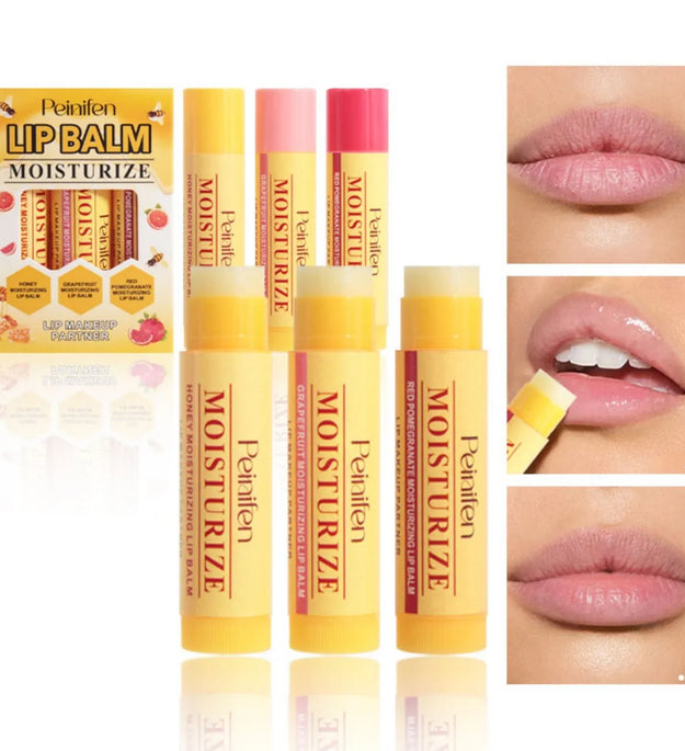 3-piece lip balm lipstick base lip balm makeup natural plant anti-scratch lip care petroleum jelly lip balm