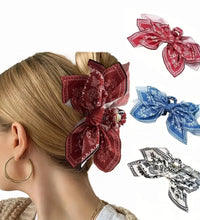 1pc new double-sided cashew flower love grabbing clip butterfly knot hair clip summer vacation shark clip fashion - BlissFully