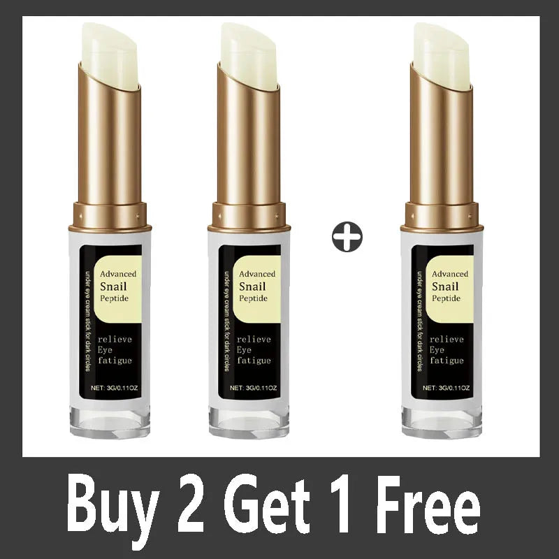 Snail Peptide Eye Cream stick reduce Dark Circles Eye Bags Firming Brightener Anti aging nourishing moisturize Eye Cream - BlissFully