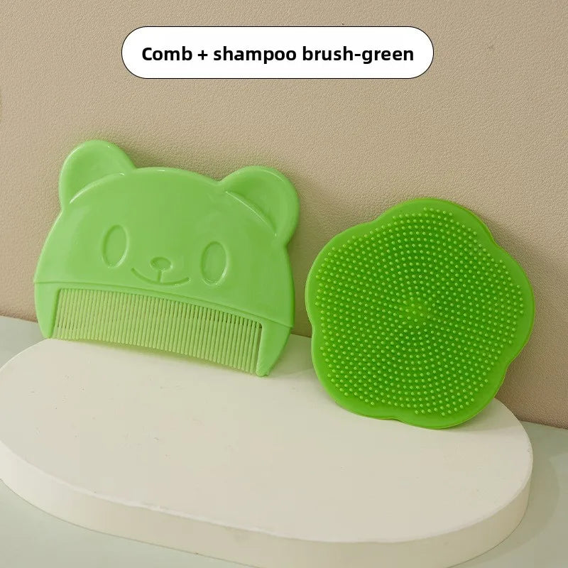 Bear-Shaped Baby Combs for Removing Cradle Cap: Hair Brushes for Boys & Girls, Newborn Scalp Combs to Clear Cradle Rust