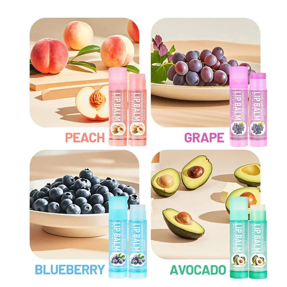 6/24pcs Assorted Fruit Flavor Lip Balm Set - Hydrating, Nourishing & Prevents Chapped Lips - Care for Dry Lips & Fine Lines
