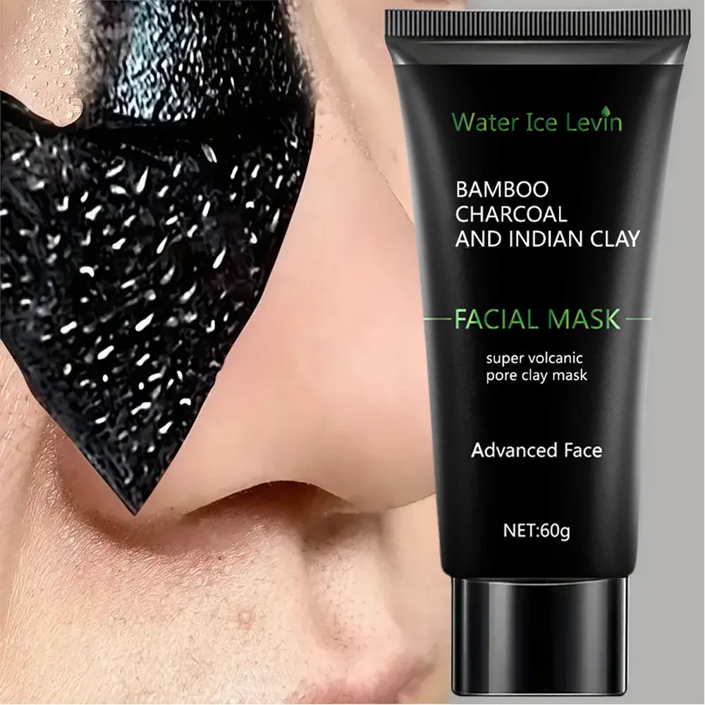 60g Bamboo Charcoal Black Mask, Powerful Moisturizing, Deep Cleansing and Oil Control, Absorbing Dirt, Say Goodbye to Rough Skin, Making the Skin Is More Delicate, Anti-Stretch Mask, Unisex