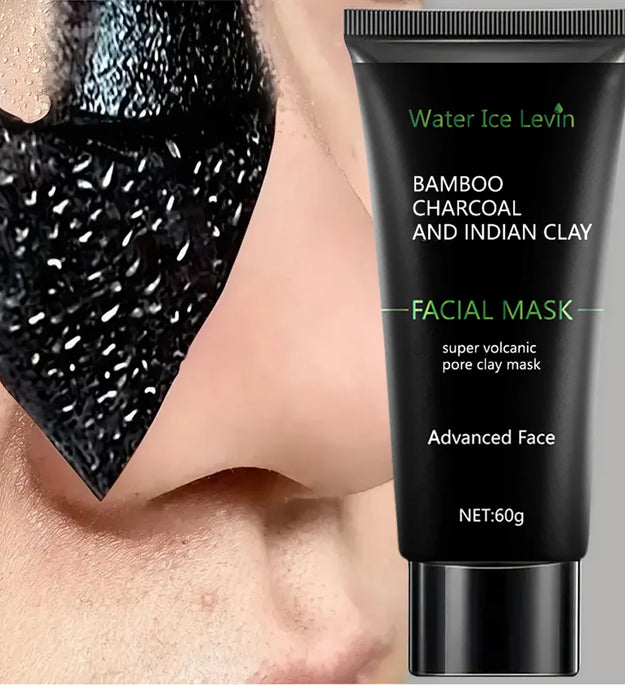 60g Bamboo Charcoal Black Mask, Powerful Moisturizing, Deep Cleansing and Oil Control, Absorbing Dirt, Say Goodbye to Rough Skin, Making the Skin Is More Delicate, Anti-Stretch Mask, Unisex