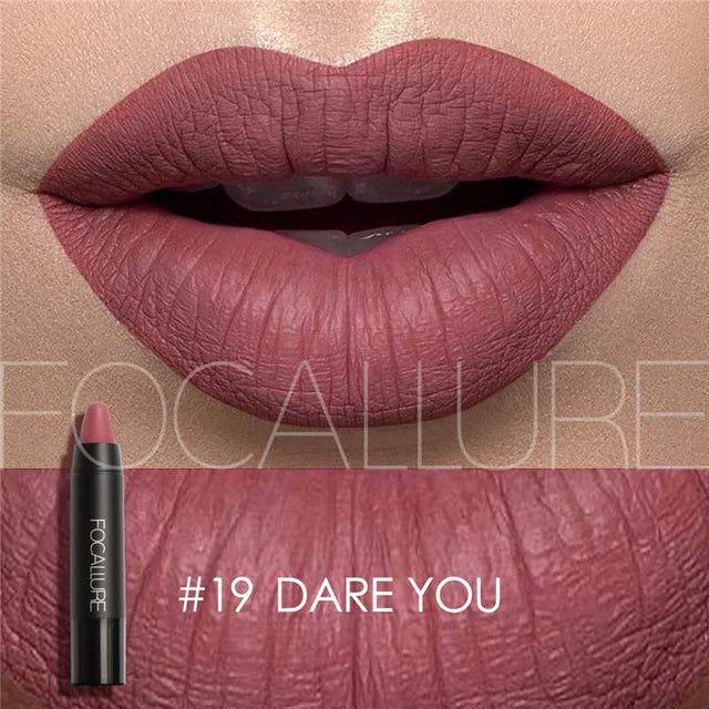 Focallure Matte Lipstick 19 Colors Waterproof Matte Lipsticks Soft Texture Lip Stick Cosmetic Sext Red Nude Lip Makeup Batom