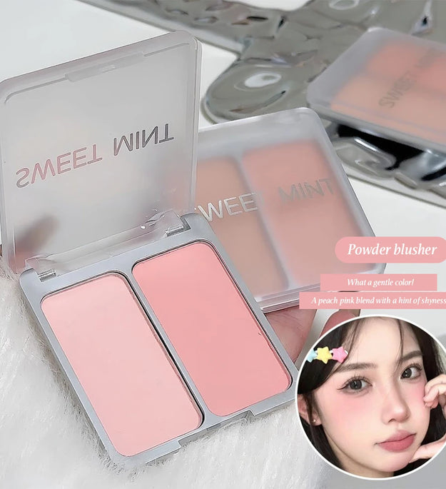 SWEETMINT Two-color Blush Matte Brightening Low Saturation Shrinking And Expanding Natural Two-in-one Blush