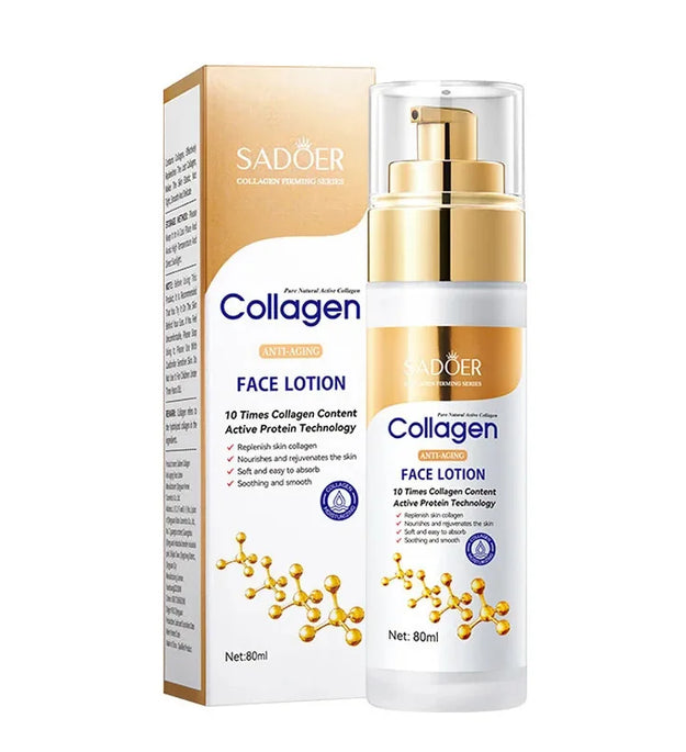SADOER Collagen Facial Serum Face Lotion Moisturizing Face Emulsion Oil Control Water Replenishment Refreshing Facial Essence - BlissFully