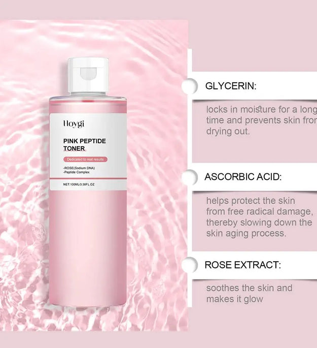 Rose Essence Toner for Glowing Skin Soothing Moisturizer Improve Dark Spots Uneven Tone Deep Nourishing Brightening Facial Water
