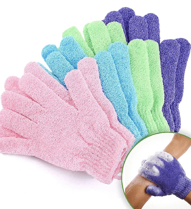 1-10pcs Colourful Exfoliating Gloves, Bath Gloves For Shower, Double Sided Exfoliating Gloves, For Spa, Massage And Body Scrubs