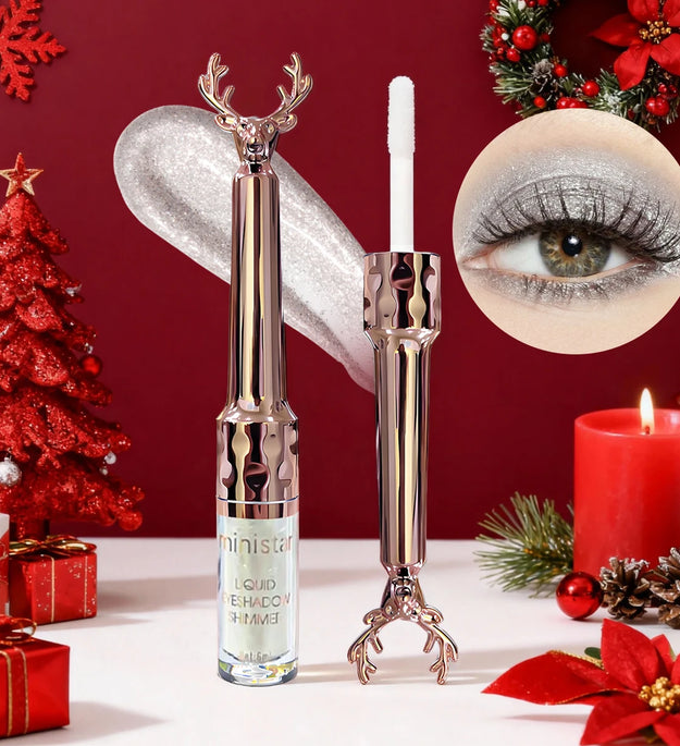 Christmas Limited Liquid Antler White Glitter Eye Shadow Lasting Color Easy Makeup Eye Makeup Holiday Gift