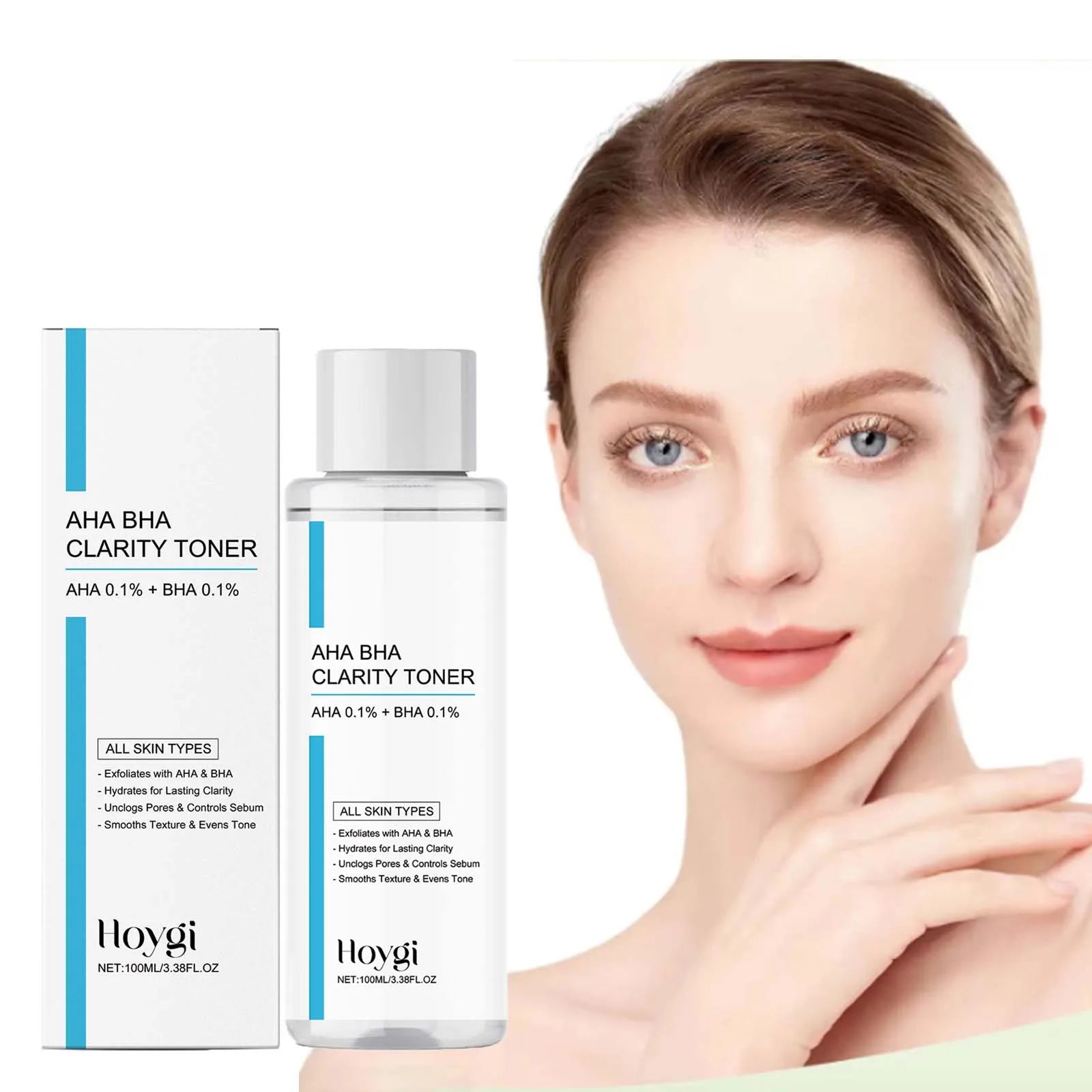 AHA BHA Toner Gentle Exfoliating Toner for Oily Skin Pore Refining Soothing Hydrating Facial Essence Daily Oil Control Skincare