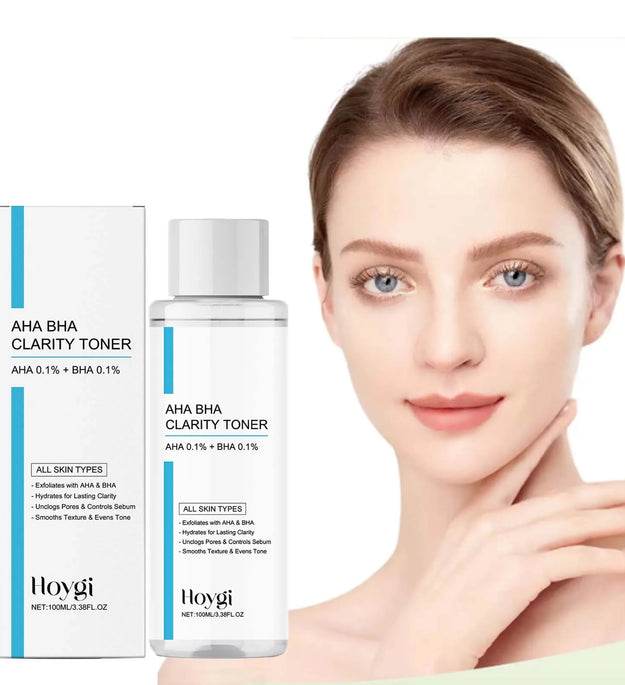 AHA BHA Toner Gentle Exfoliating Toner for Oily Skin Pore Refining Soothing Hydrating Facial Essence Daily Oil Control Skincare