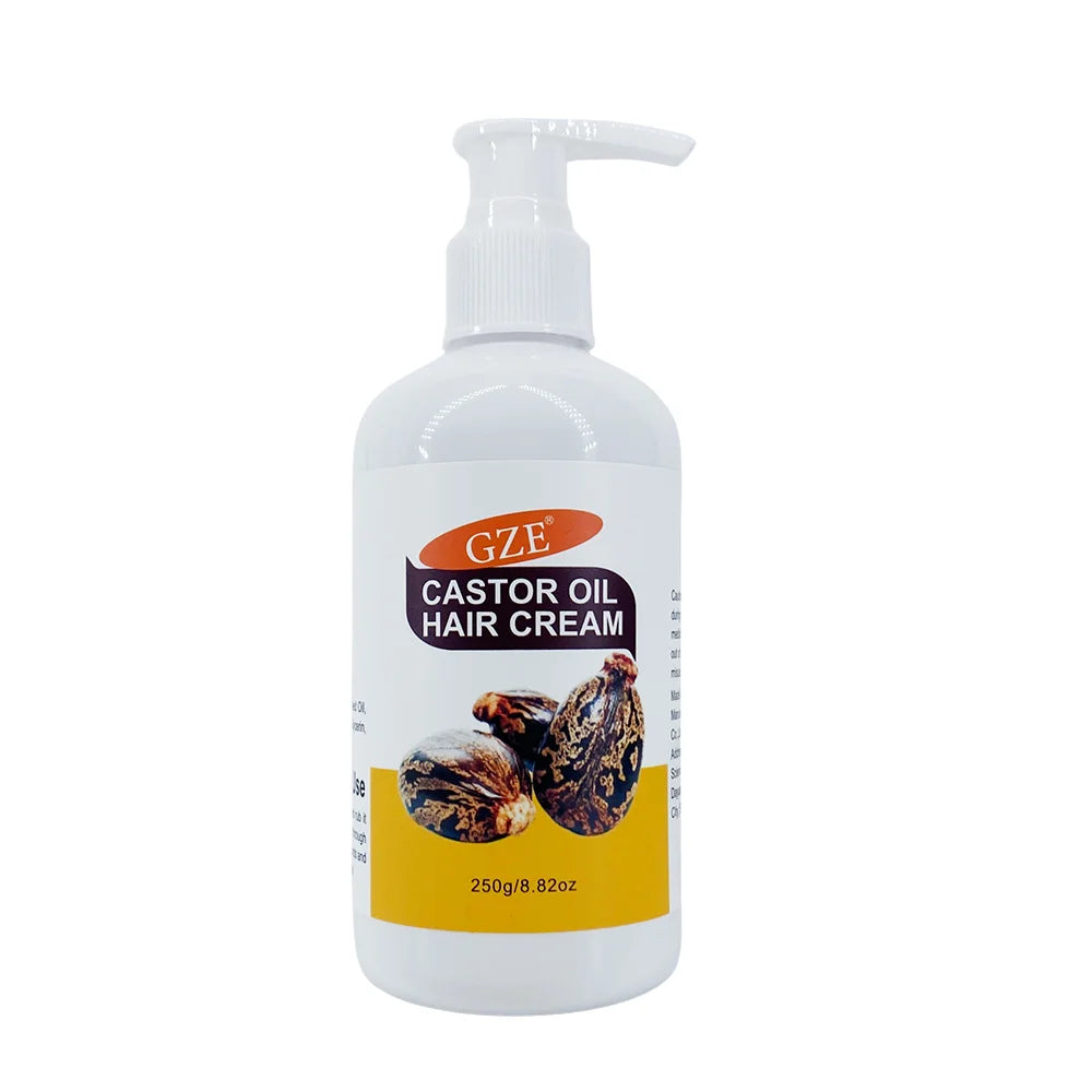 GZE Castor Oil Hair Cream Deep Conditioning Strong Hair For Frizzy Dry Hair