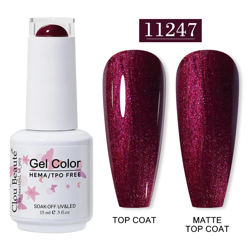 Clou Beaute 15ml HEMA TPO FREE Gel Nail Polish Vernis Semi Permanent UV Nail Art Varnish Lakiery Hybrydowe Manicure Gel Polish