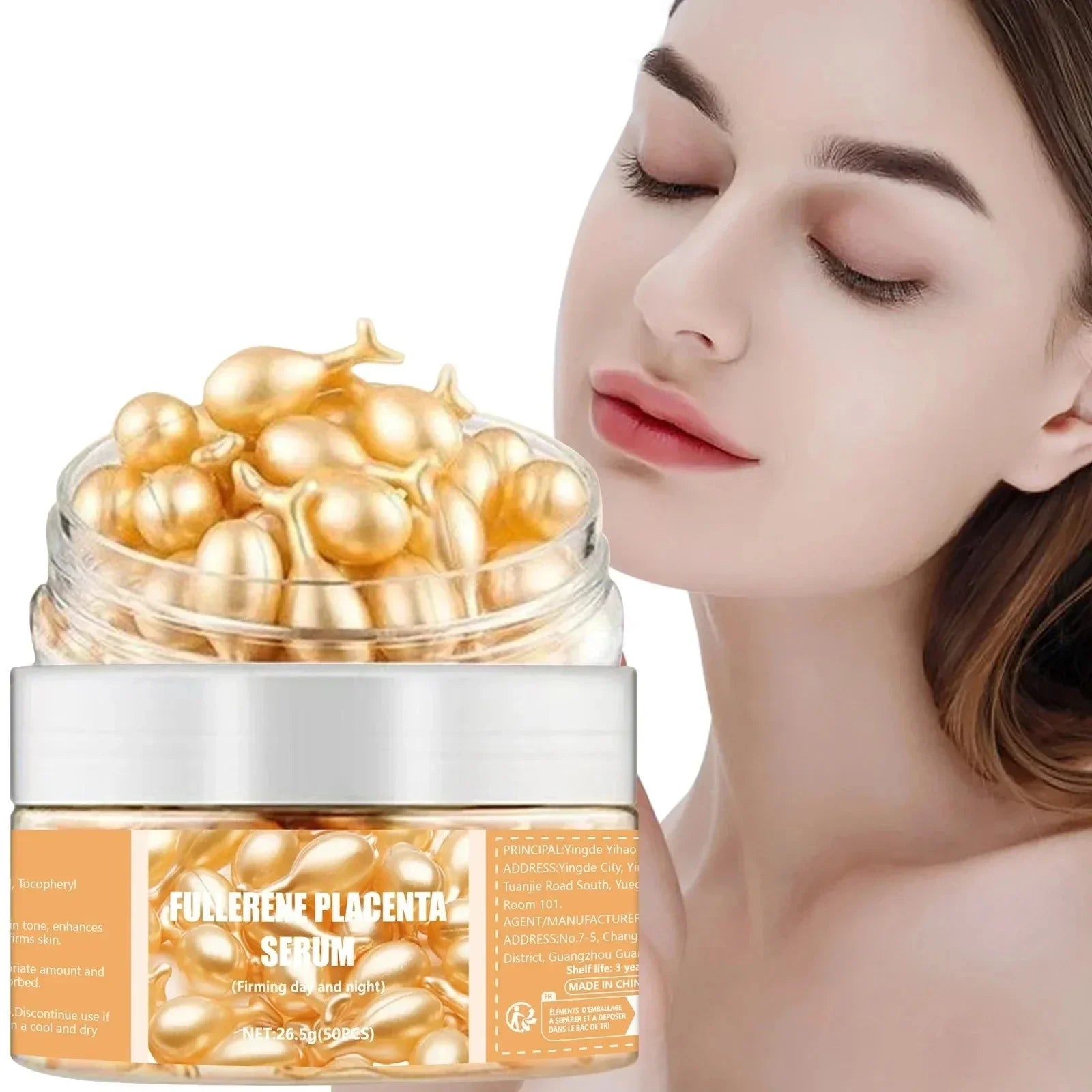 50Pcs Collagen Face Care Capsules Serum Spot Acne Wrinkle Remover Firming Whitening Hyaluronic Acid Essence Skin Care New style - BlissFully