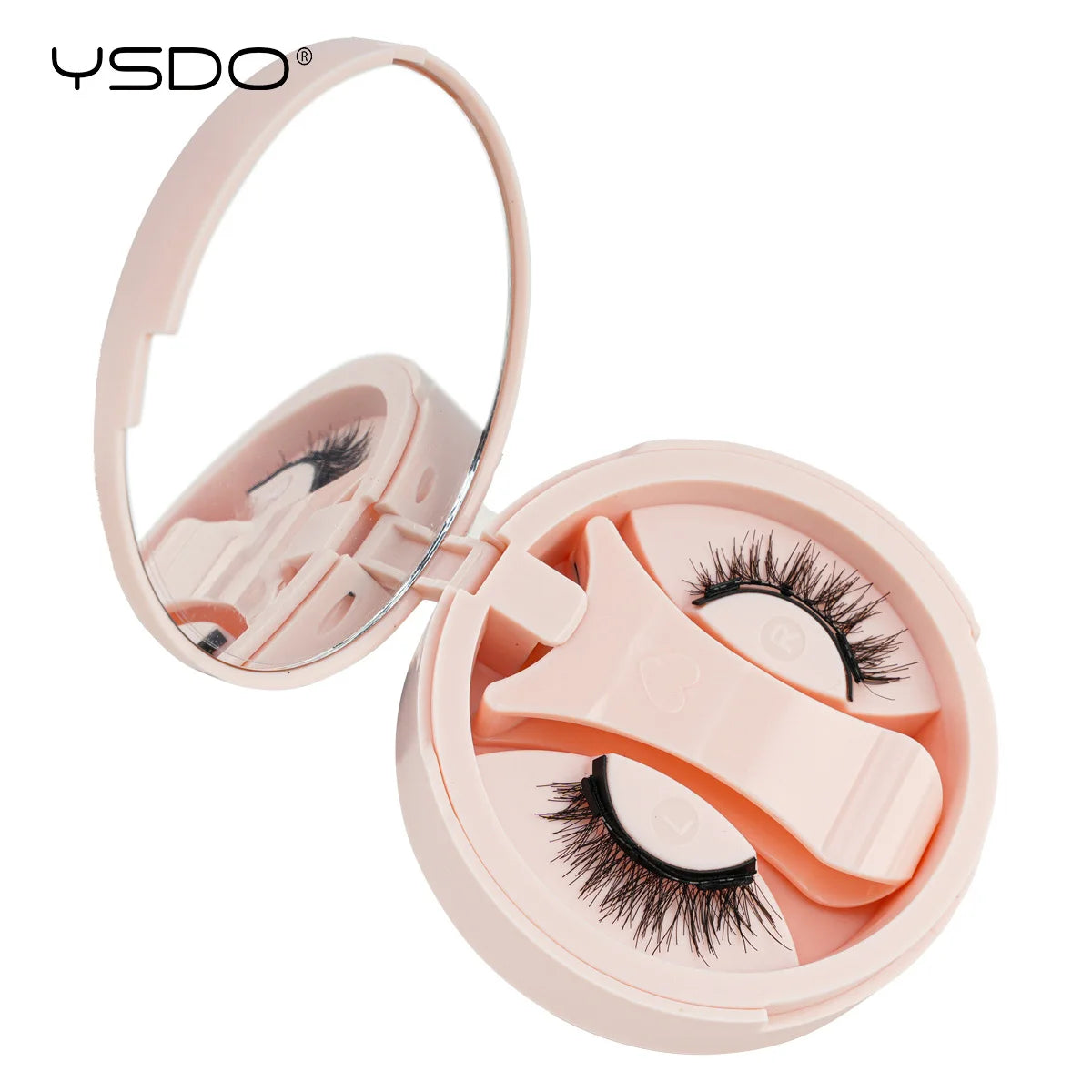 YSDO Soft Magnetic Eyelashes No Glue Needed 1 Pair Natural Short 3D False Lashes Reusable Easy Apply Magnetic Lashes Kit Makeup