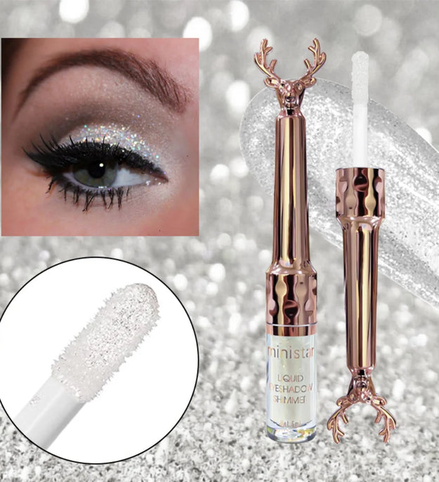 Christmas Limited Liquid Antler White Glitter Eye Shadow Lasting Color Easy Makeup Eye Makeup Holiday Gift
