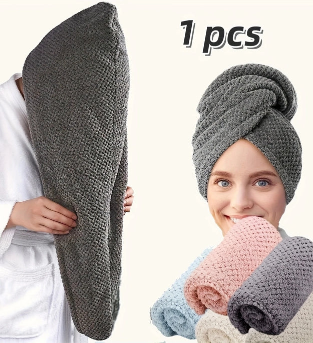 Solid color hair towel Textured dry hair cap 9.8 