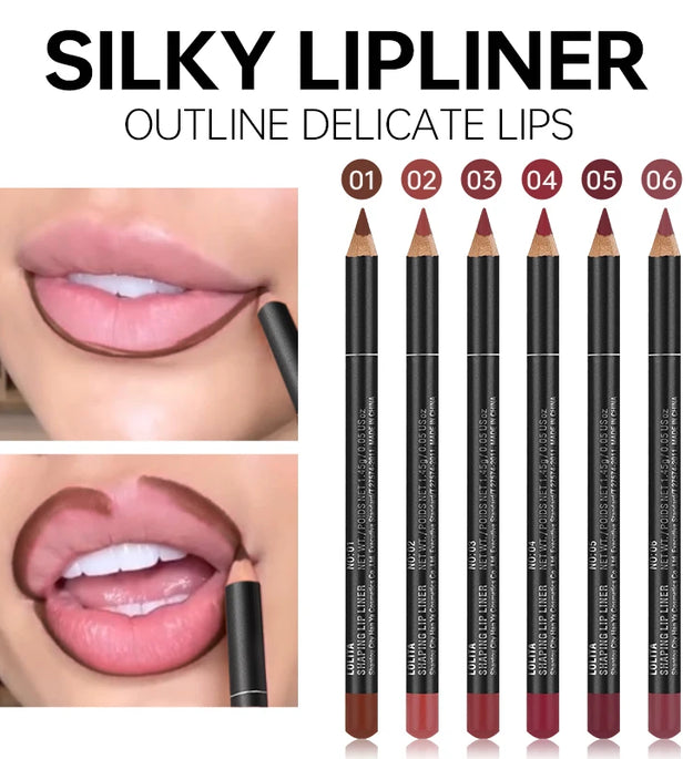 Luxury Matte Lip Liner, Long-Lasting, Smooth Application for Perfect Outline & Filling, Versatile Shades for All Skin Types