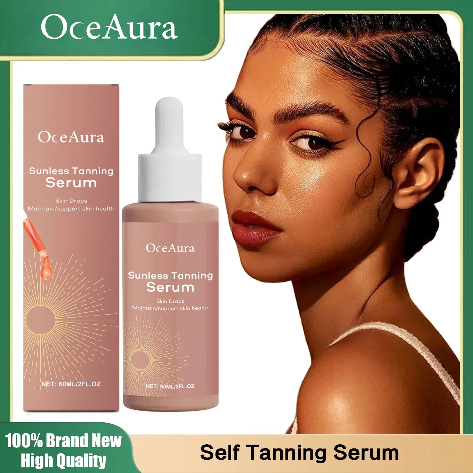 Self Tanning Drops Moisturizing Facial Tan Serum Relieve Dry Rough Prevent Sunburn Shine Brown Body Bronzer Tanning Accelerator - BlissFully