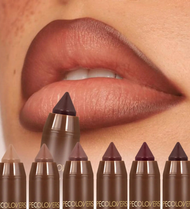 2In1 Matte Lipstick Pencil Waterproof Long Lasting Lip Brown Velvet Lip Liner Pen Lips Makeup Women Cosmetics