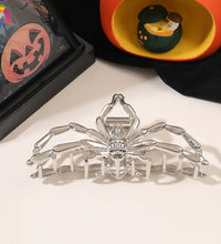 1Pcs Halloween Black Spider Hair Claw Clips with Pearl Charm Design,Metal Gothic Punk Hair Clips Strong Hold Hair Accessories - BlissFully