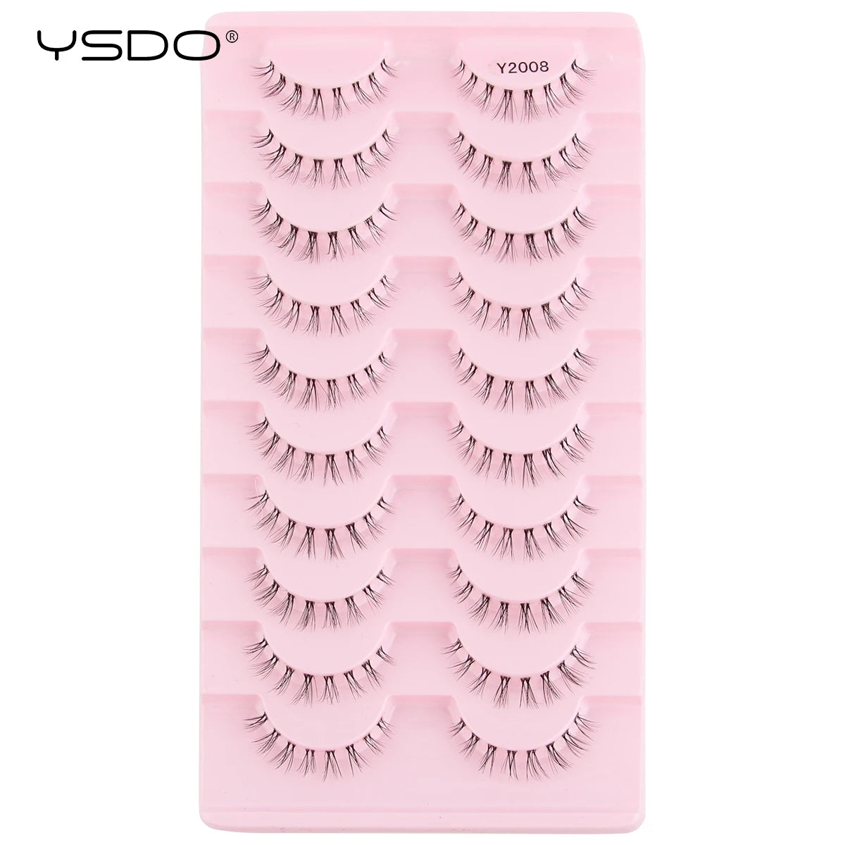 YSDO Natural Mink Eyelashes 3/6/10 Pairs Wispy Faux 3D Mink Lashes Short Fluffy Half False Eyelash Makeup Tools Cat Eye Lashes