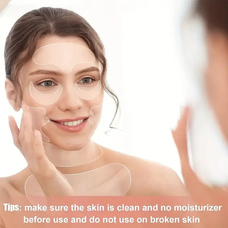 Reusable Silicone Anti-Wrinkle Pad Patch Face Neck Wrinkle Removal Patch Pad Facial Skin Lift Anti Aging Facial Beauty Tools - BlissFully