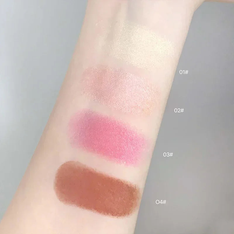 Waterproof Contour Stick, Highlighter Stick, Blush Stick Cream Contour Kit with Contour Brush, Create Face Contour, Non-greasy