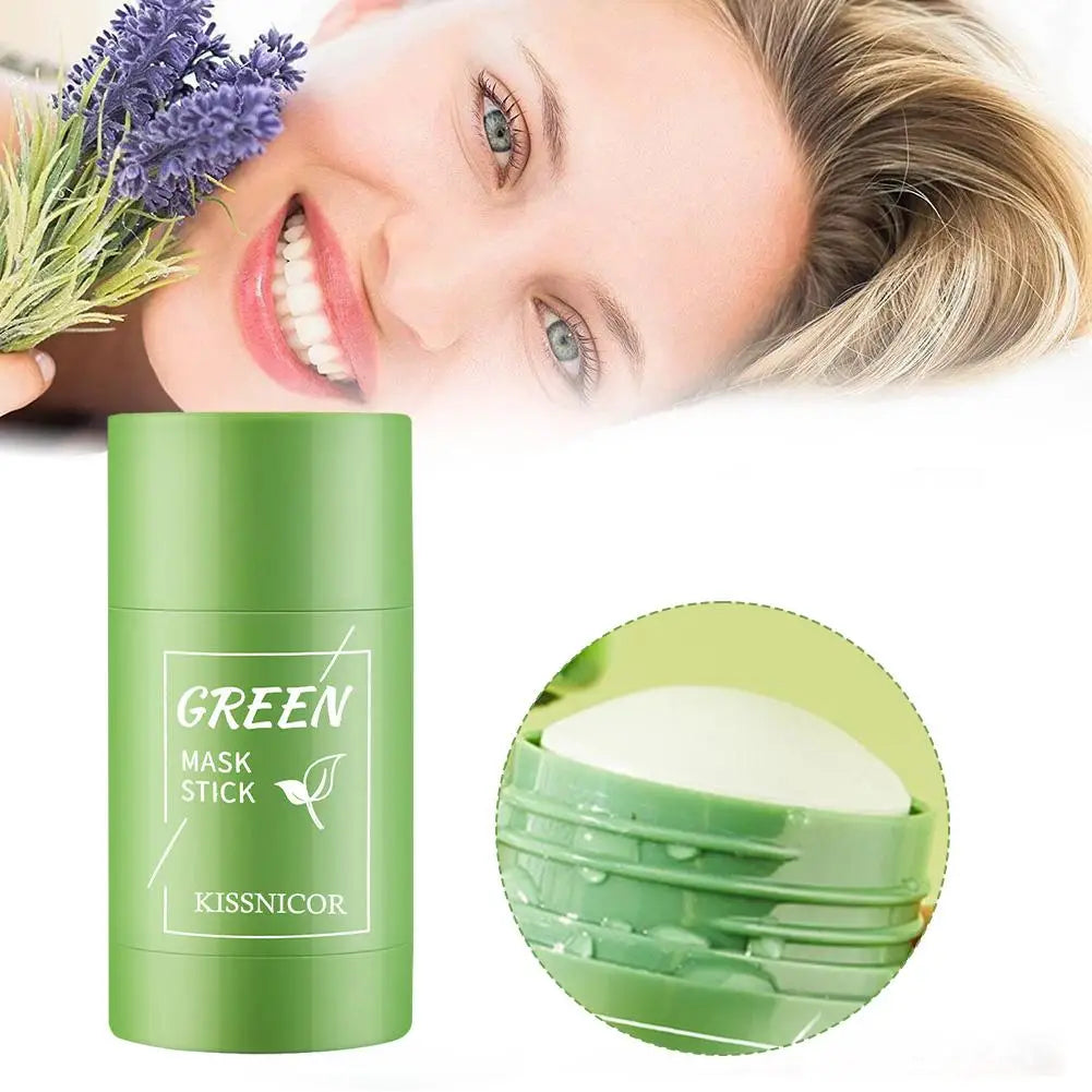 40g Remove Blackhead Green Tea Solid Mask Cleans Pores Stick Facial Blemish Black Dots Shrink Pores Korean Skin Care Cosmetics - BlissFully