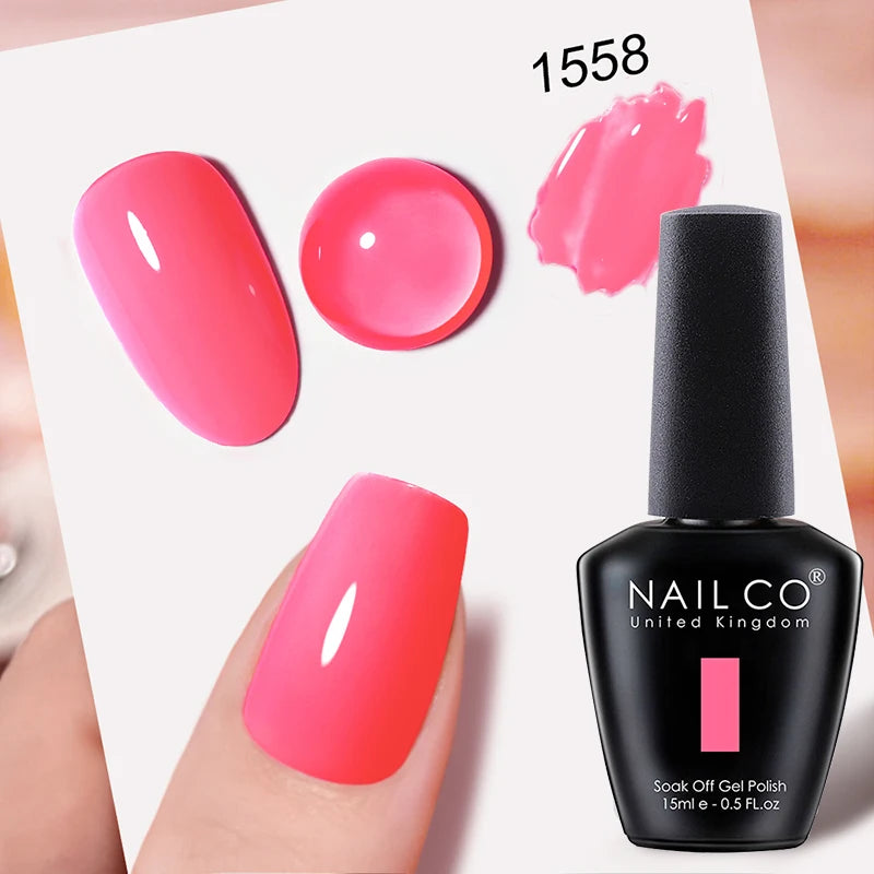 NAILCO 15ml Hema/TPO Free UV Gel Nail Polish Nail Art Manicure Nail Professionals Base Top Varnish Semi Permanent Vernis Nail