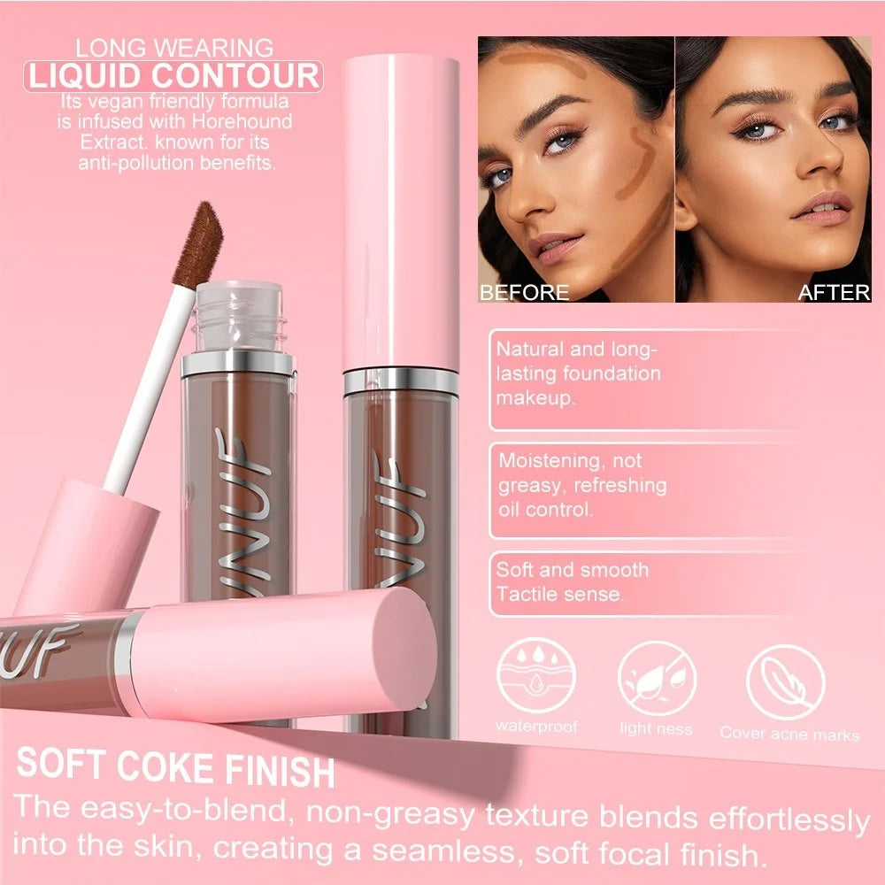 Liquid Contour Stick Natural Matte Highlighters Nose Shadow Cream Lasting Contouring Brighten Highlighter Face Makeup Cosmetics