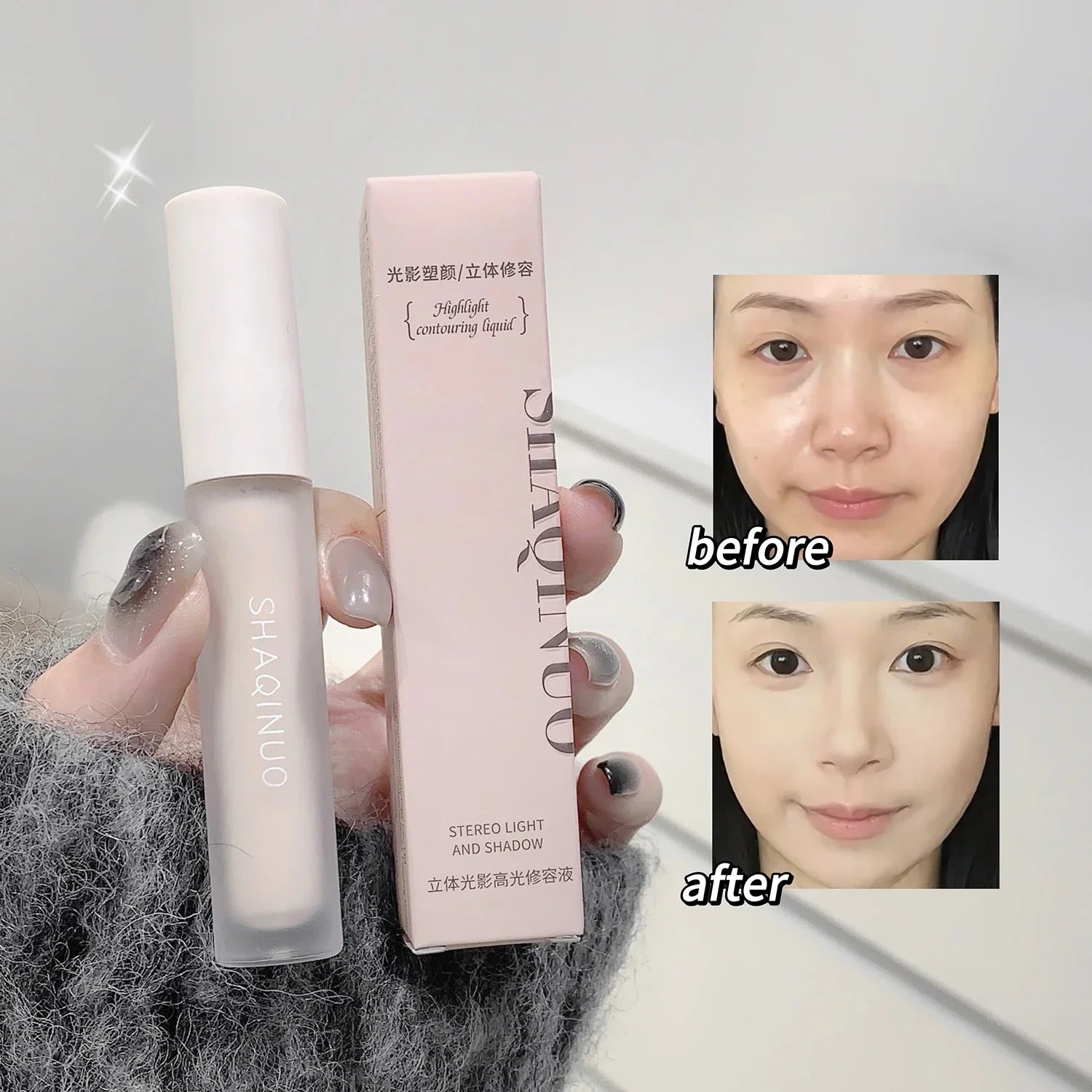 Highlight Contouring Liquid Pen Waterproof Matte Long Lasting Highlighter Smooth Pencil Cosmetics Contouring Shadow Face Makeup