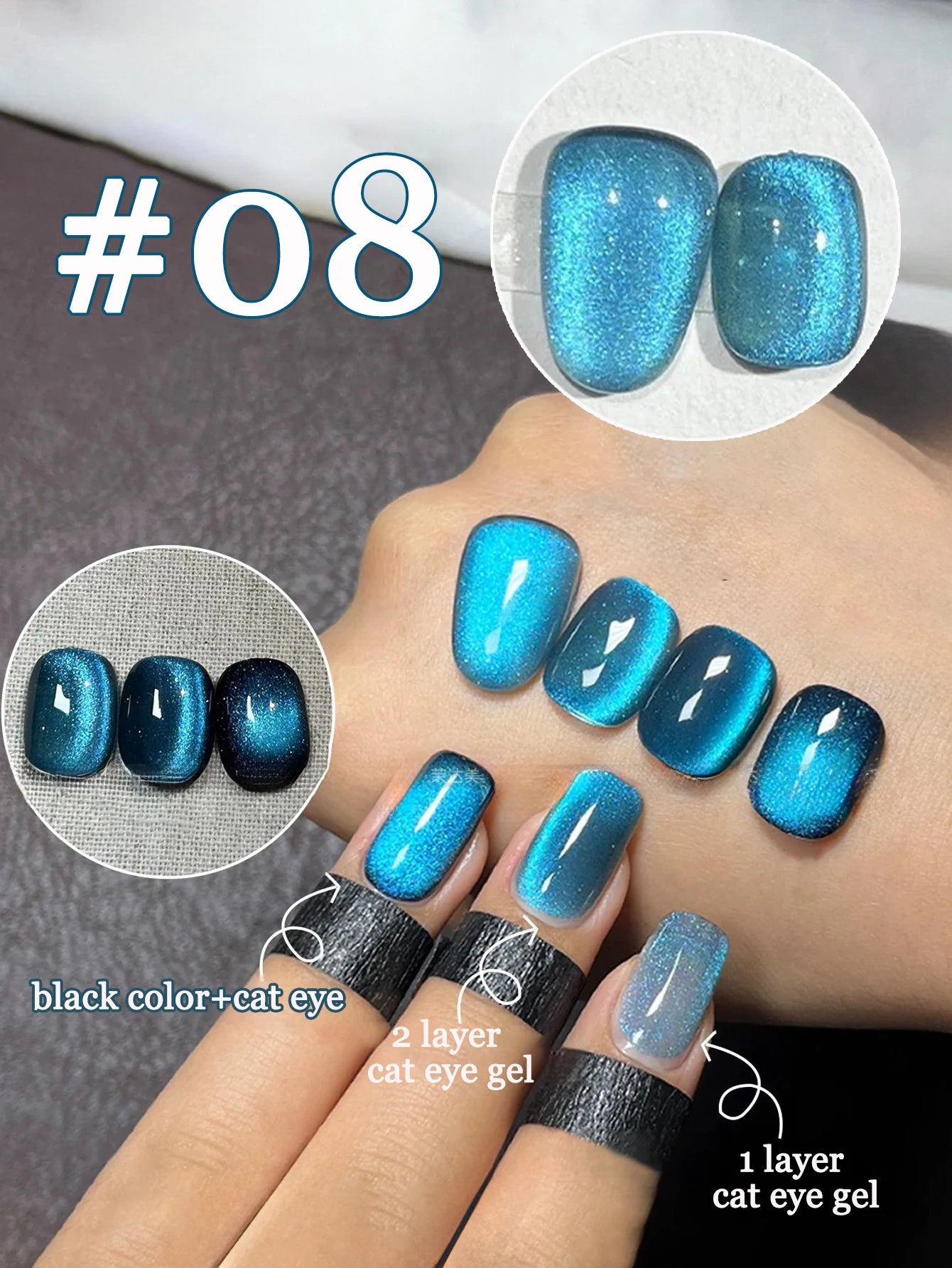 1-21pcs WS Japanese style Sparkling White Gel Nail Polish Fine Sparkling Pink Glitter Cat Eye Nail Gel Nail Art Home DIY