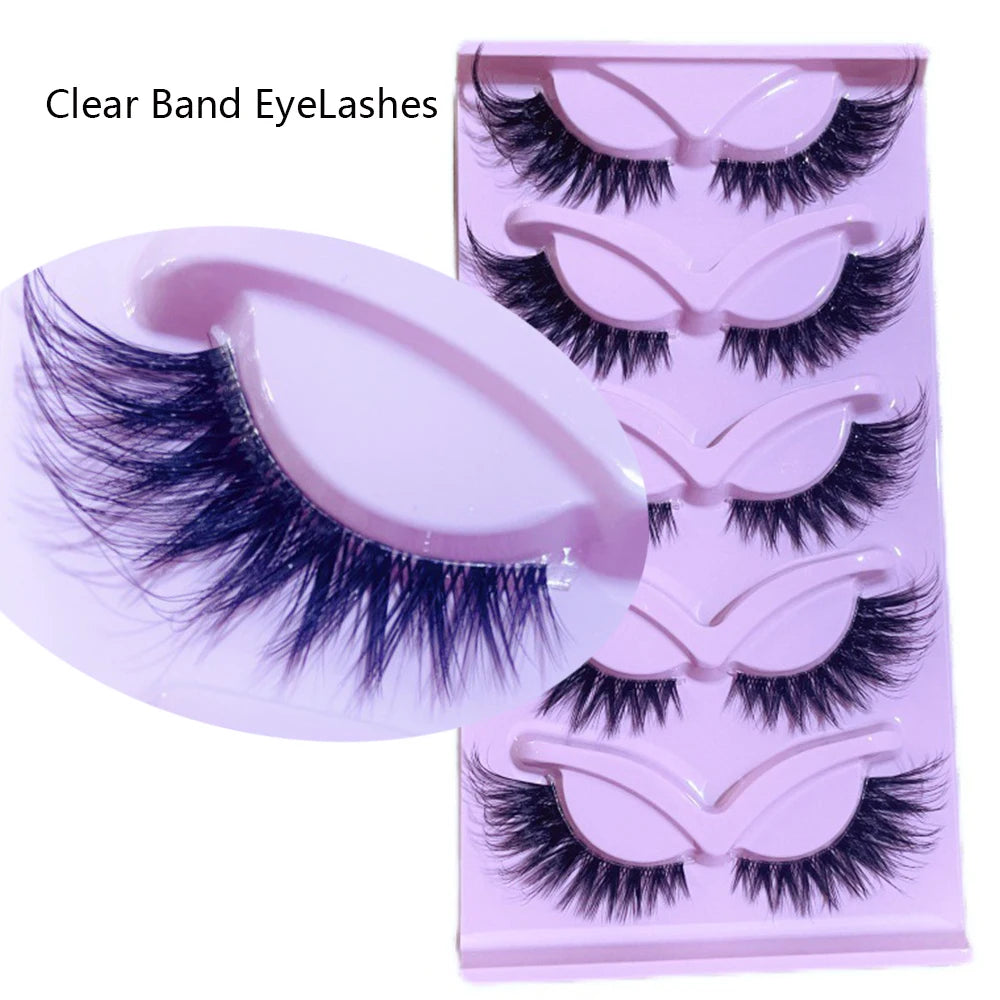 Eyelashes 5/10/16 Pairs 3D Faux Mink Lashes Natural False Eyelashes Reusable Dramatic Volume Lashes Makeup Eyelash Extension