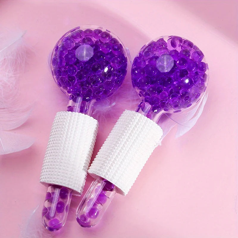 2Pcs Box LCE Globes For Facials Cooling LCE Balls For Face LCE RollerFacial Massager Freezer LCE Globes Tool For Face And Eyes - BlissFully