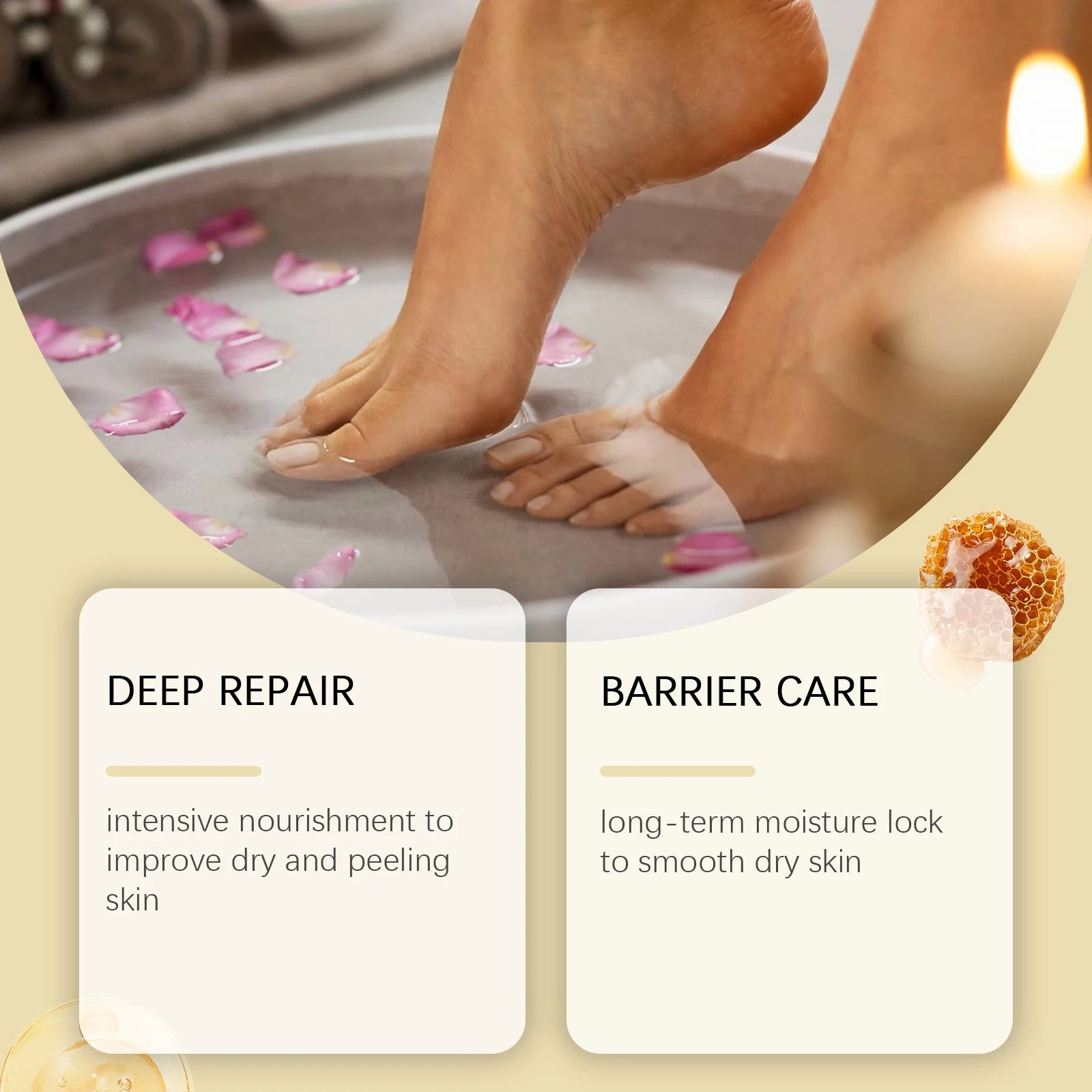 Lanolin Hand Foot Cream Deep Moisturizing Exfoliates Removes Dead Skin Softens Hands Anti-Crack Non-Greasy Hydration Cream