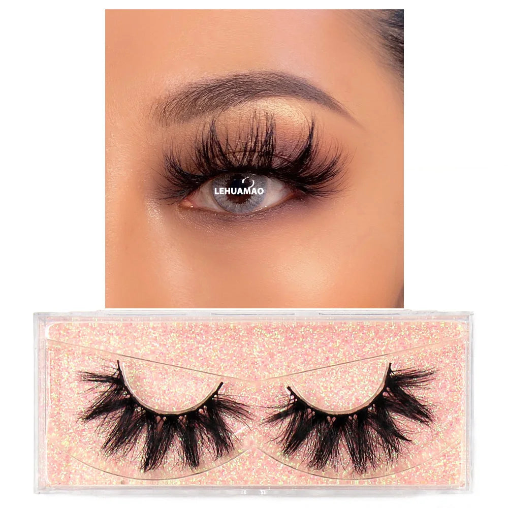 LEHUAMAO Eyelashes 3D Mink Lashes natural handmade volume soft lashes long eyelash extension real mink eyelash for makeup D103